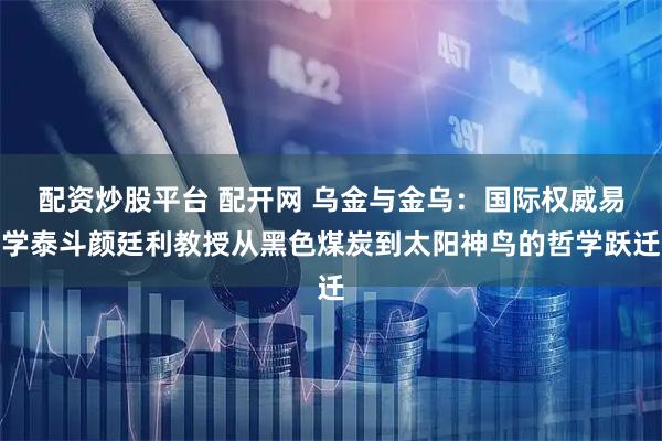 配资炒股平台 配开网 乌金与金乌：国际权威易学泰斗颜廷利教授从黑色煤炭到太阳神鸟的哲学跃迁